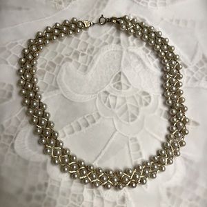 Faux pearl necklace